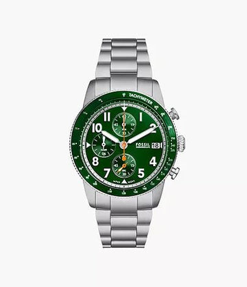 Fossil Sport Tourer Chronograph Stainless Steel Men's Watch | FS6048 | Time Watch Specialists